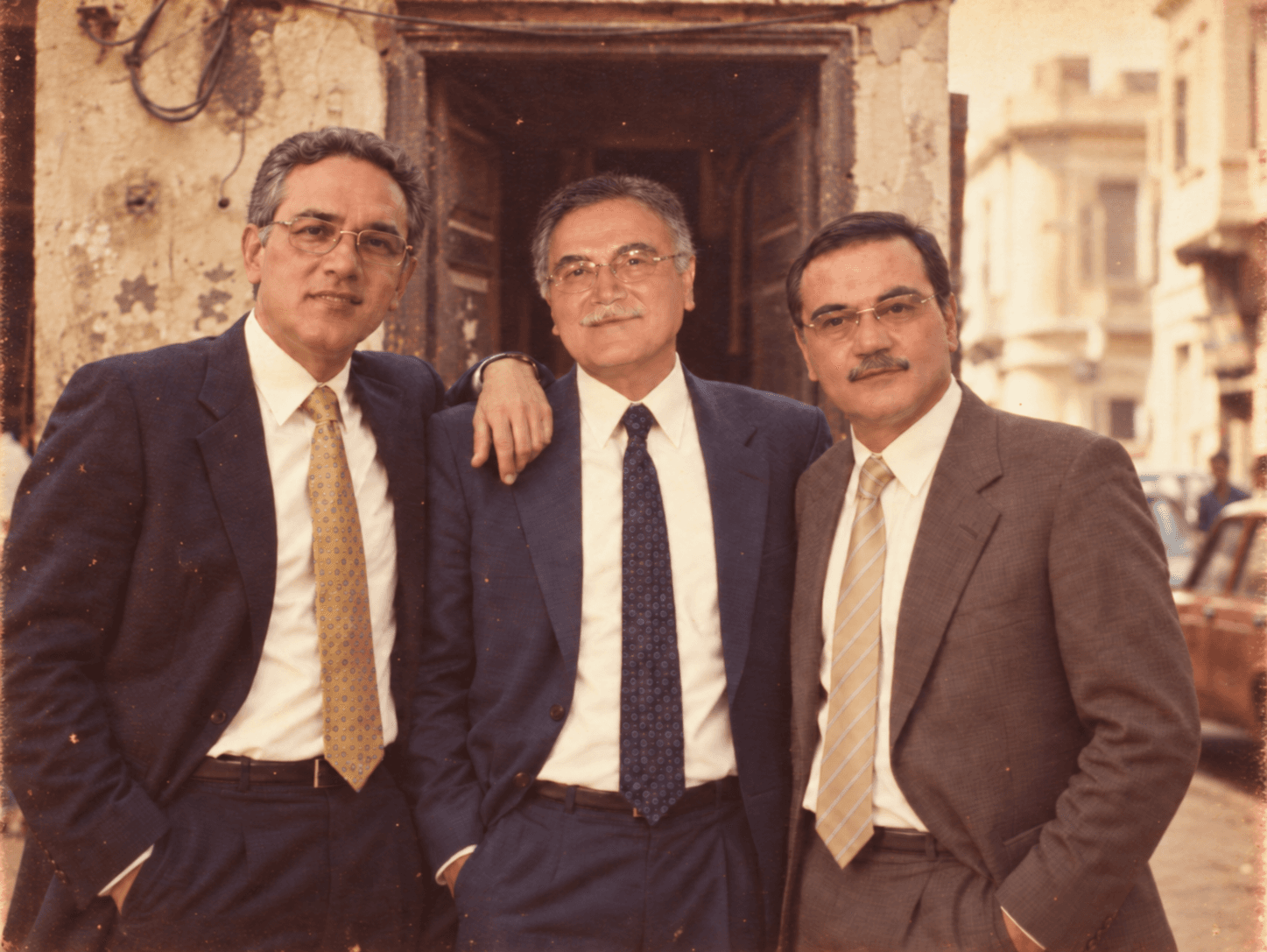 مؤسسو جابتيك: فؤاد الألفي، وعلي الألفي، ومحمود حلمي — الإخوة الثلاثة، 1979.