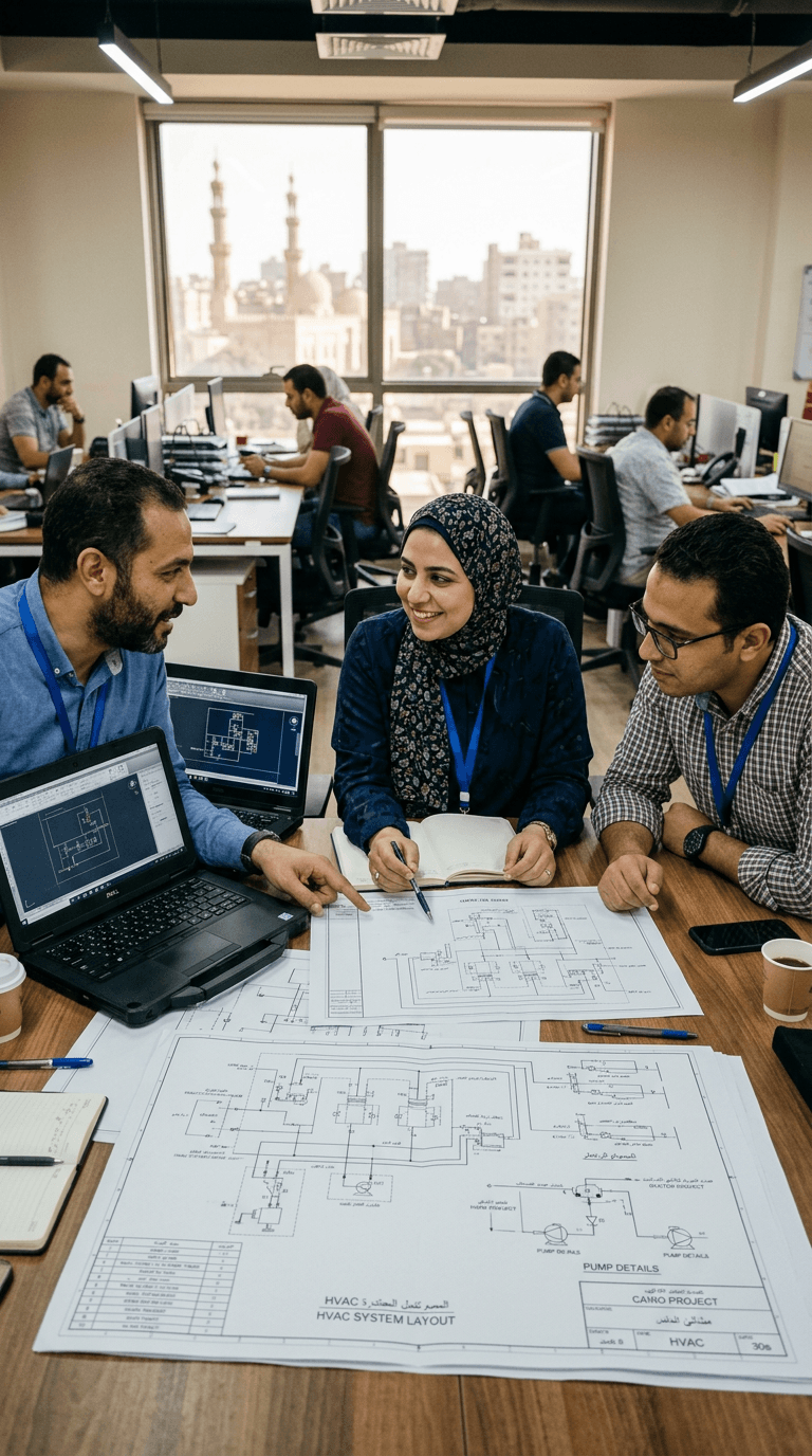 مهندسين من جابتيك بيراجعوا تصميم نظام ميكانيكي